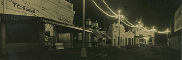 First Show with Electric Illumination at Night